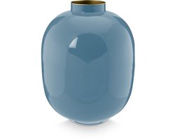 Pip Studio - Vaas - Blauw - Metaal - 25x32cm