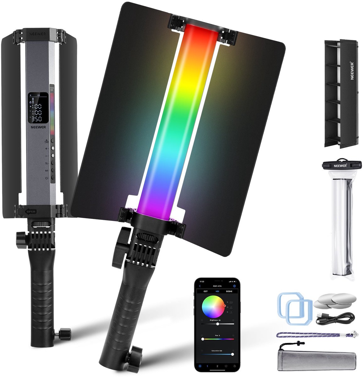 Bol.com Neewer - LED - RGB 3200-5600K - Magnetic Lamp aanbieding