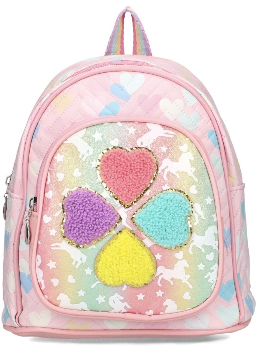 Jessica *Pastel Clover* De Droomrugzak voor Elk Klein Meisje! Pink Roze Rose - Ideaal cadeau – Stijlvol, praktisch & origineel – HandbagsUniverse