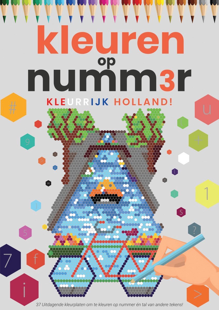 Kleuren op Nummer voor Volwassenen | Kleurrijk Holland | Inclusief Bijpassende Stiften | Kleurboek voor Volwassenen | Kleuren op Numm3r | Color by Number | Twinmarkers — afbeelding 3