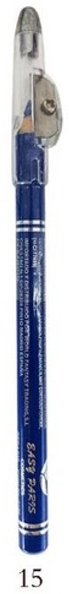 Easy Paris Cosmetics - Oogpotlood - Eyeliner Pencil - Extra Waterproof - Saffier Blauw - Azul Zafiro - Nummer 015 - Met puntenslijper - 1 Stuks