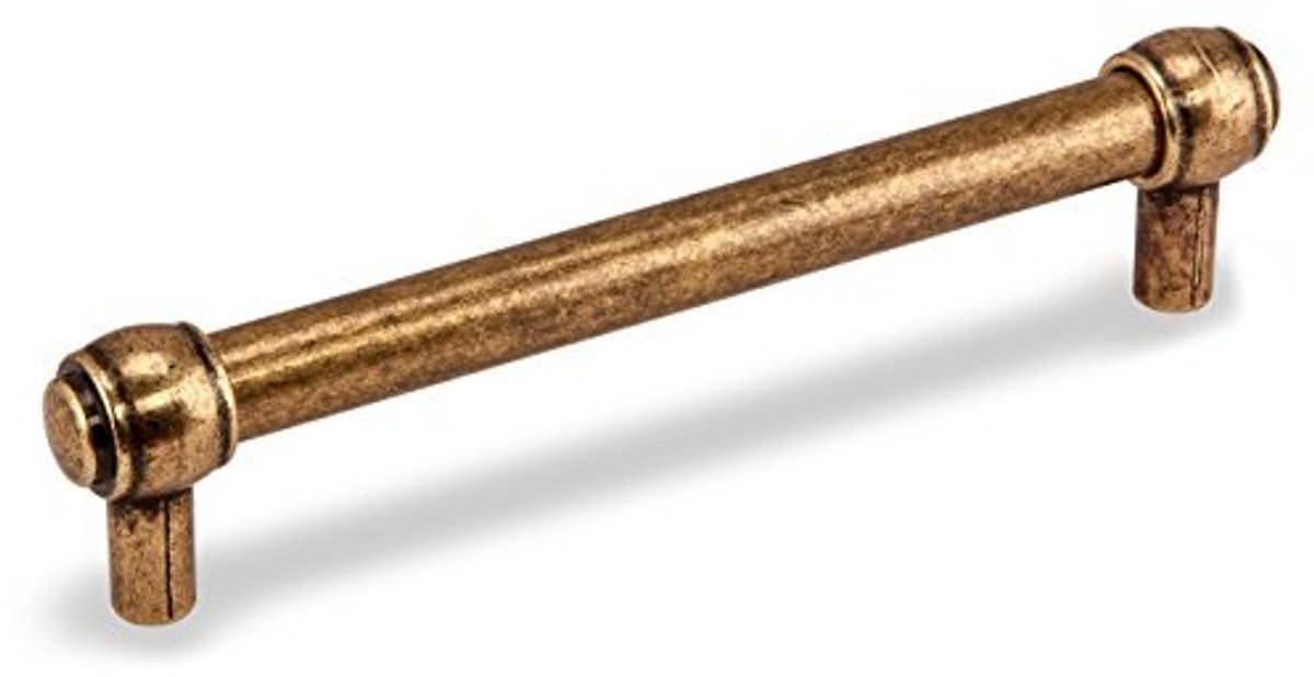 Meubelgreep ALTHEA Boorgatafstand 128 mm Oud messing optiek Stijl/ landhuisgreep van SOTECH