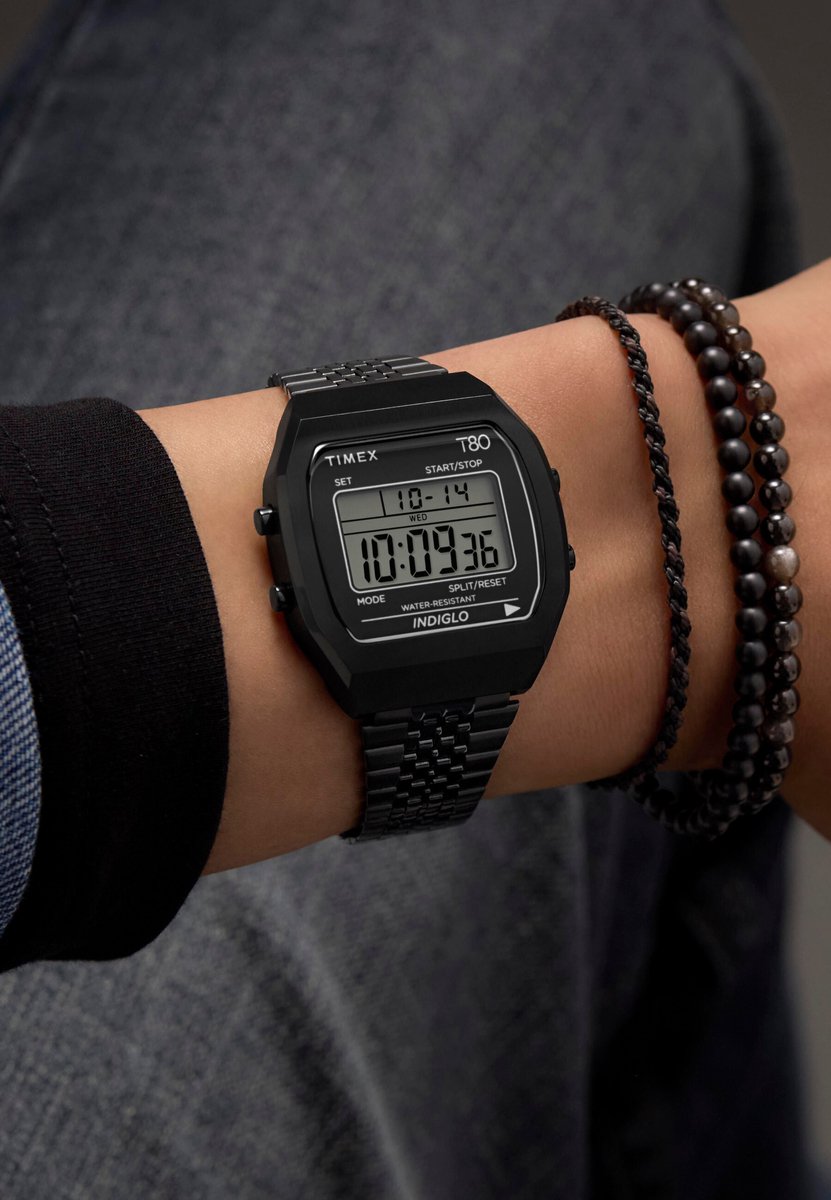 Timex Mk1 Handwind Quartz Digitaal Horloge Zwart Kast: 100% Roestvrij Staal | Armband: 100%Roestvrij Staal 36 TW2W91600AJ