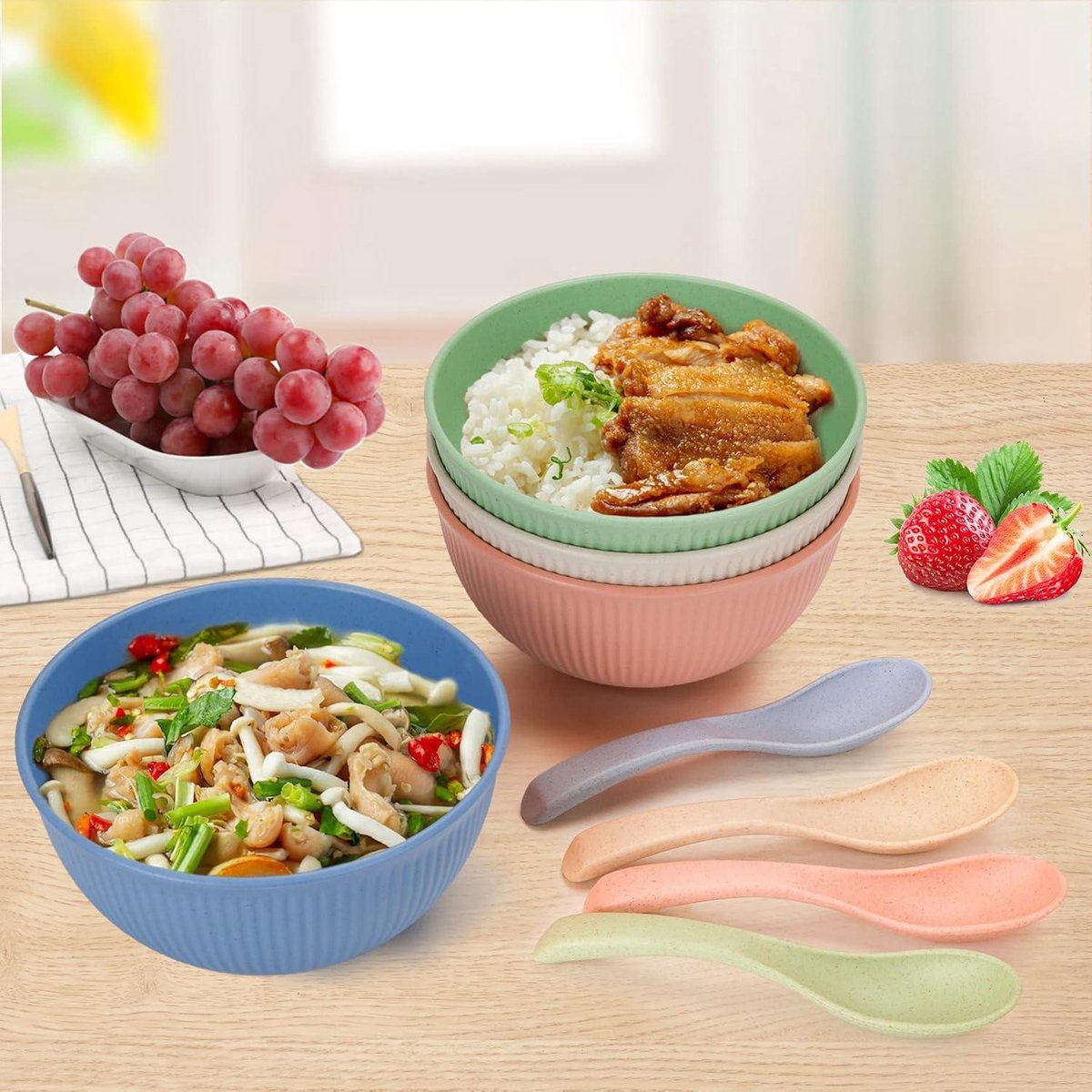 Bol Petit Dejeuner Bols Cereales - Ensemble Bol A Soupe En Ceramique De