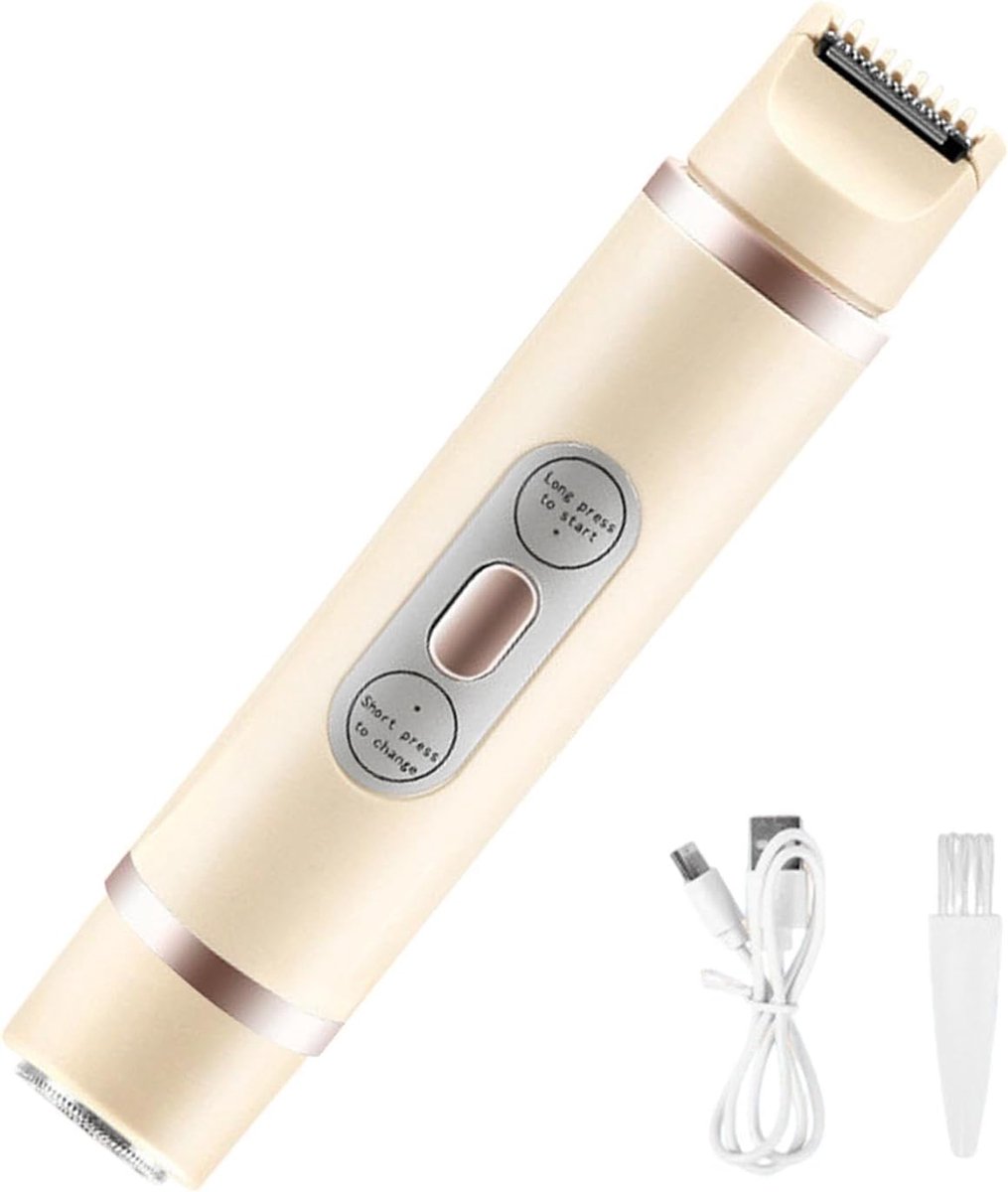 Ontharingsapparaat - Elektrisch scheerapparaat voor vrouwen - Elektrisch scheerapparaat voor vrouwen - Dubbele kop voor vrouwen | Elektrische waterdichte vrouwelijke zak-USB oplaadbare draagbare bodytrimmer voor vrouwen - Voor meisjes, been- en licha