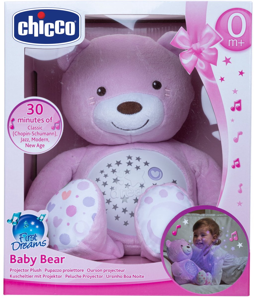 Knuffel projector Baby Bear First Dreams roze – foto 2