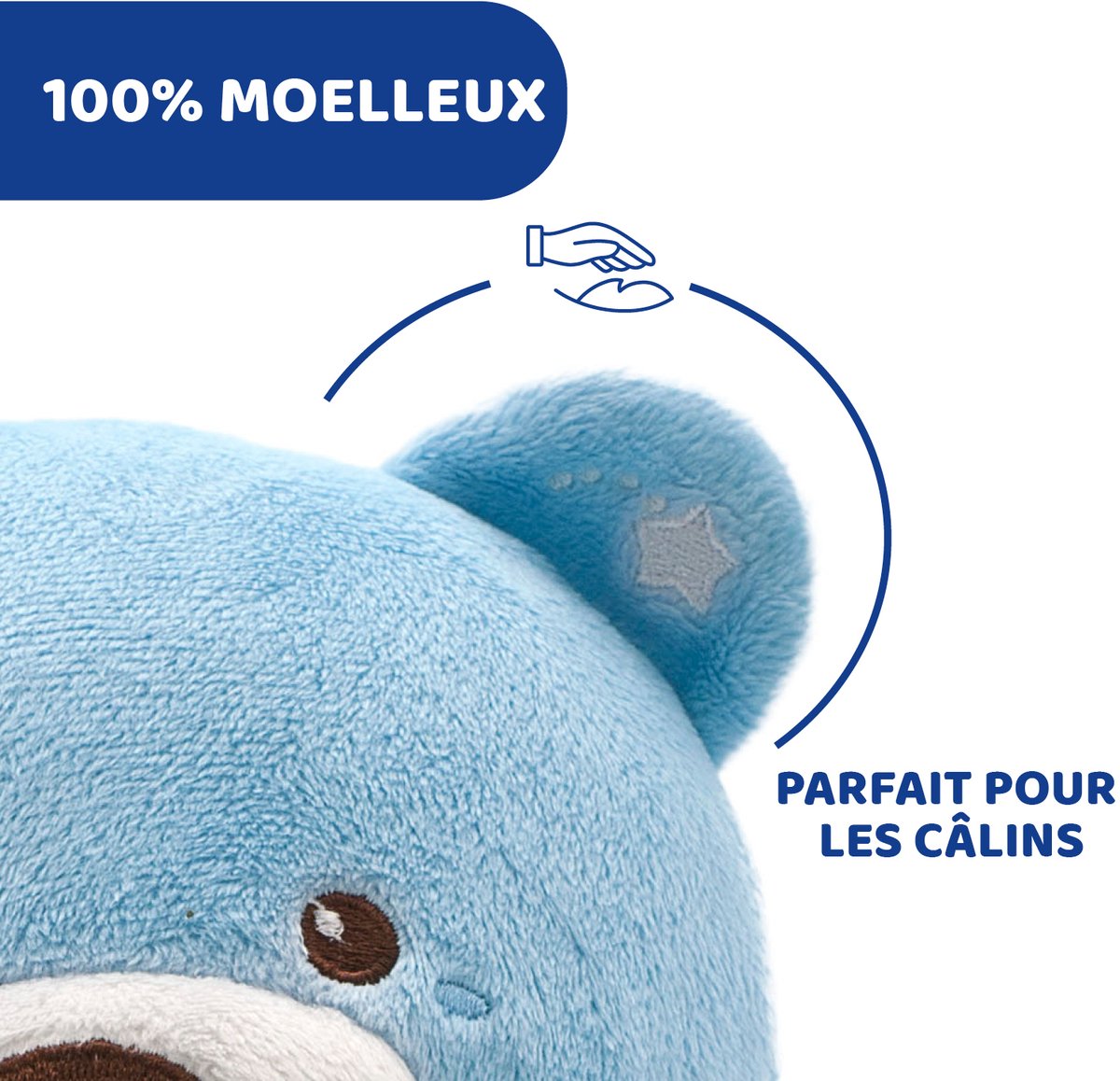 Knuffel projector Baby Bear First Dreams blauw – foto 3