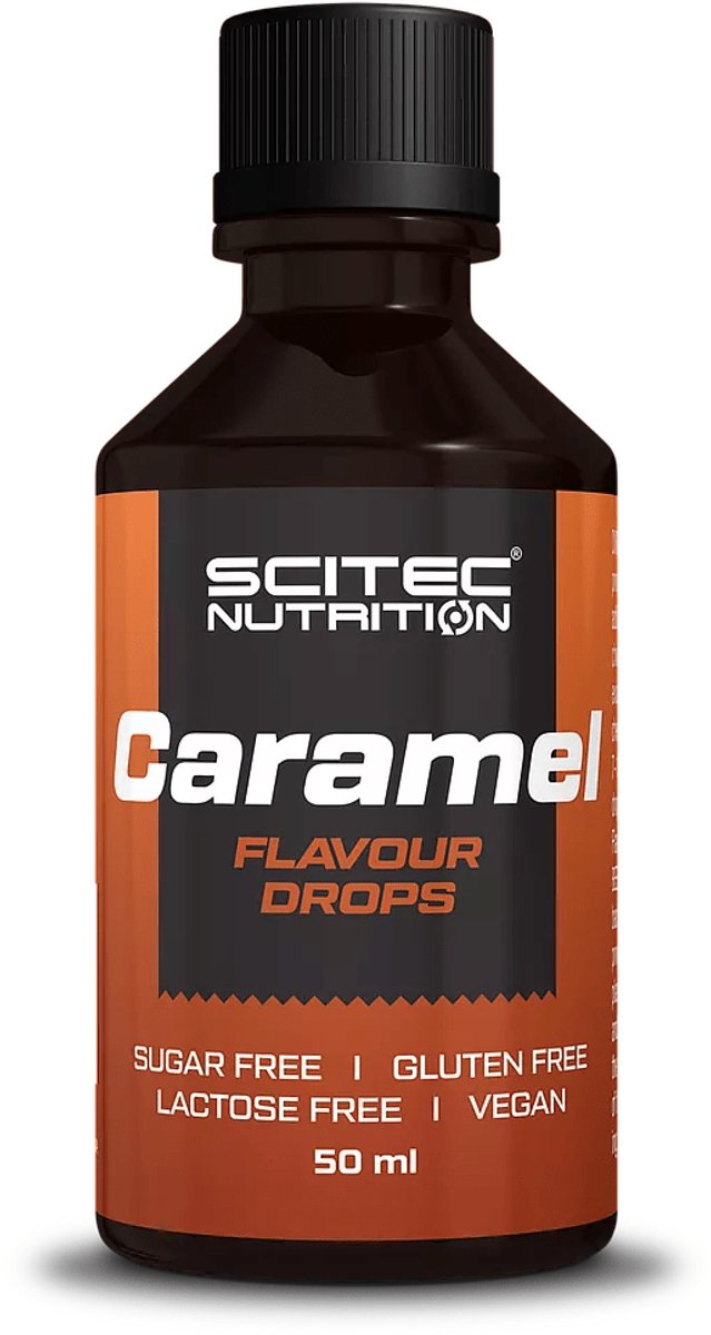 Scitec Nutrition® - Flavour Drops (50 ml - Caramel) - ± 100 doseringen - smaakdruppels - zonder calorieën, suiker, vet of koolhydraten - lactosevrij - geschikt voor veganisten - bakingrediënt
