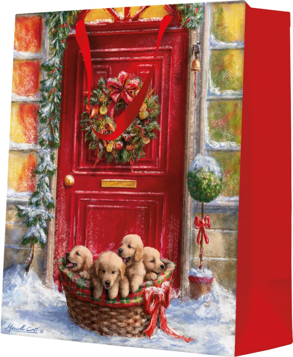 PAW Cadeautas 20x25x10 cm - Basket with puppies - Medium