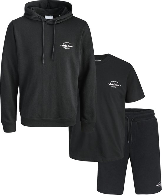 Jack & Jones Brandon Hooded Sweat Tee and Short Set Hommes - Taille XL