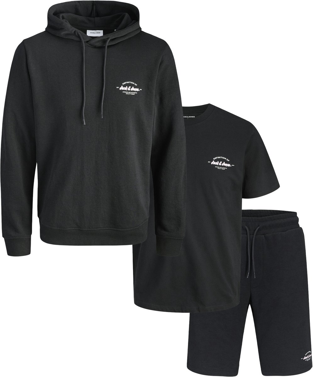 Jack & Jones Brandon Hooded Sweat Tee and Short Set Heren - Maat XL