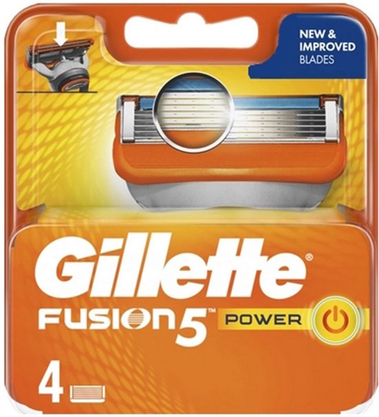Gillette Fusion 5 Power Navulmesjes Voor Mannen 4 stuks