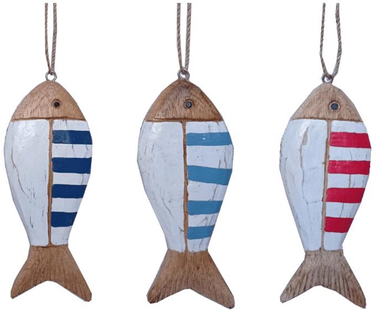 Vis hanger hout 16x6x2cm