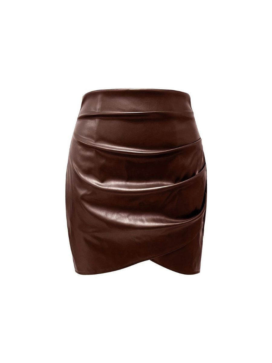 Bovista Leren Rok Broek Legging Dames Jurk Latex Bruin
