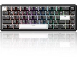 ATTACK SHARK X65 HE - Magnetic Switch Wired Gaming Toetsenbord - 66 Keys - RGB - Side Printed PBT Keycaps - 8KHz - 0.01mm Rapid Trigger - 0.125ms - Zwart
