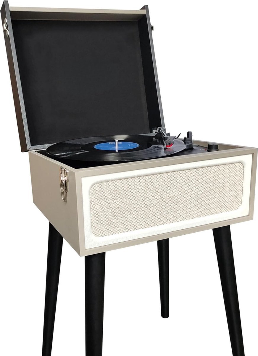 Thuys – Platenspeler Met Speakers – Ingebouwde – Retro – 36 x 39 x 23cm – Zwart