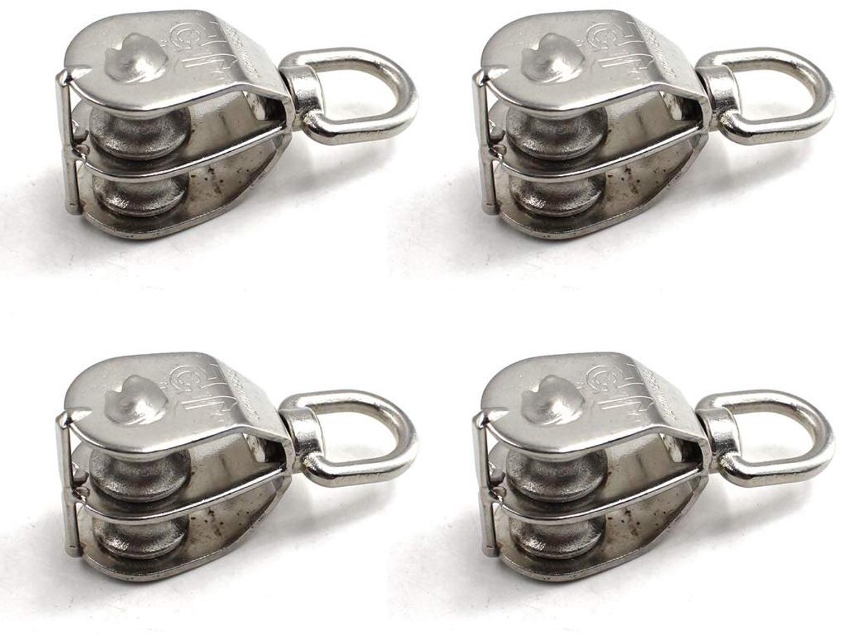 Draad Touw Dubbele Pulley Blok met Roller Lager in 304 RVS M15