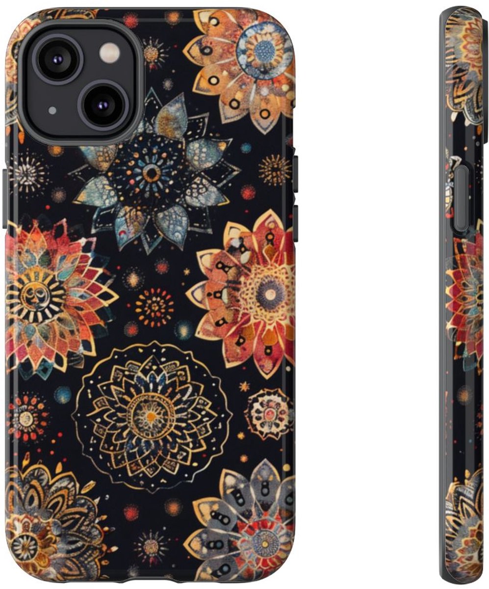 Kleurrijk Mandala Patroon – Telefoonhoesje Geschikt voor iPhone 14 Plus