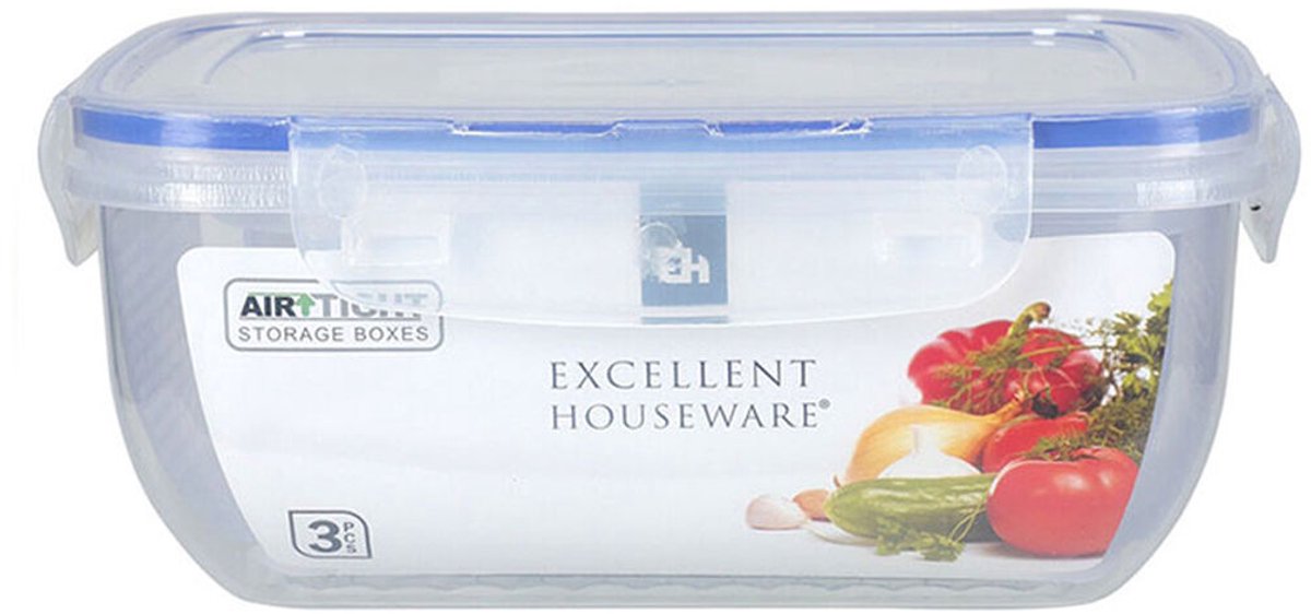 Set Lunchboxen Excellent Houseware 024001010 Plastic 400 ml 800 ml 1,4 L