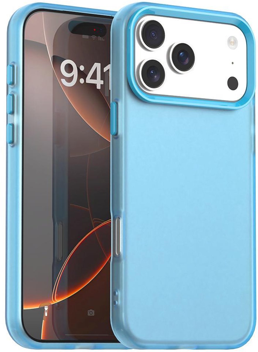 Mobigear Hoesje geschikt voor Apple iPhone 17 Pro Telefoonhoesje Hardcase | Mobigear Crystal Backcover | iPhone 17 Pro Case | Back Cover - Blauw