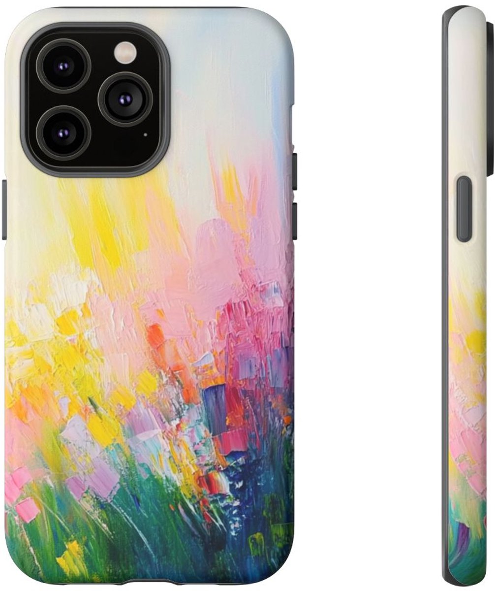 Abstracte Kleurrijke Penseelstreken – Telefoonhoesje Geschikt voor iPhone 14 Pro Max