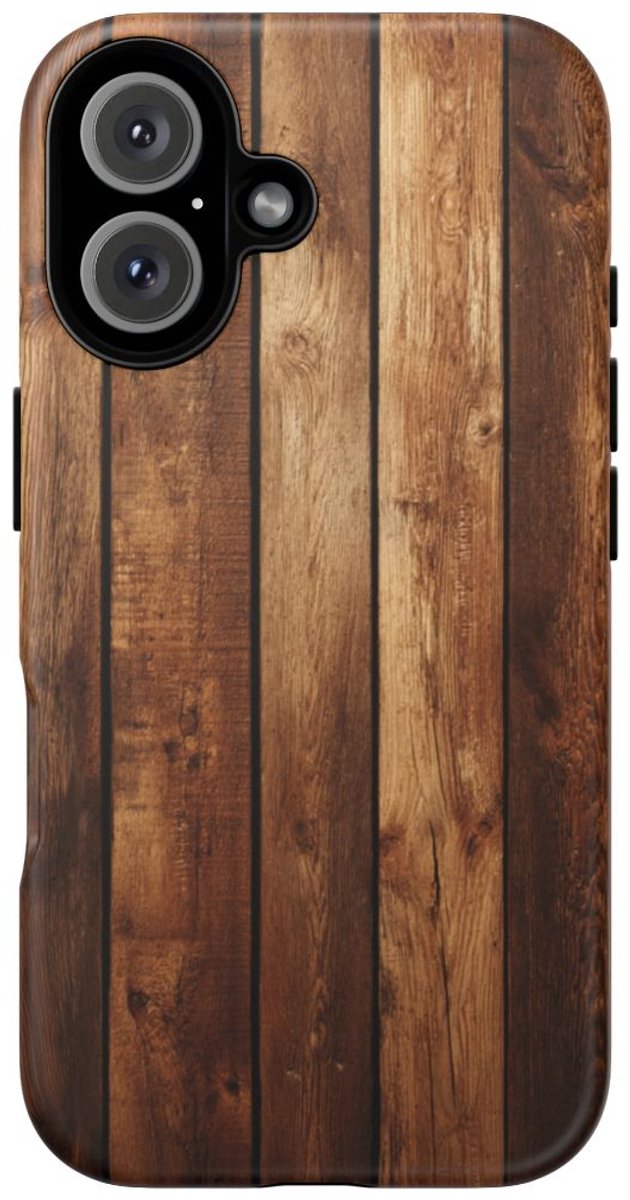 Rustiek Houten Plankenpatroon – Telefoonhoesje Geschikt voor iPhone 16