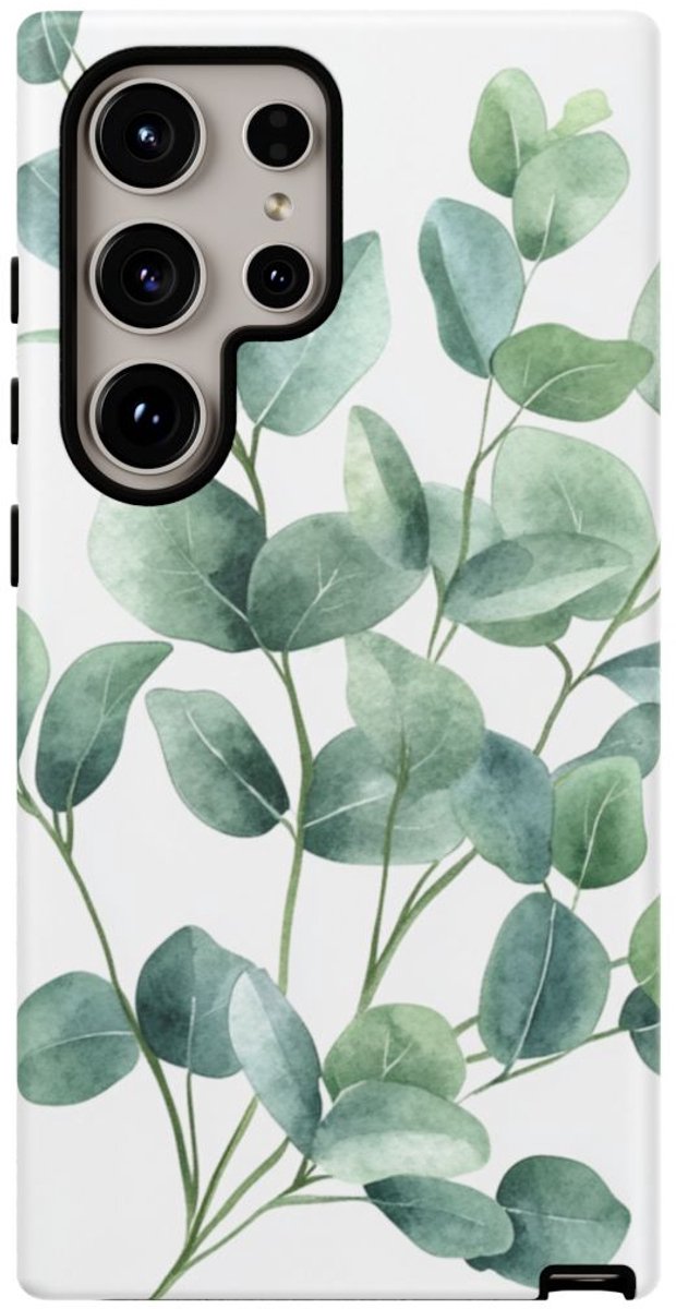 Aquarel Eucalyptusbladeren – Telefoonhoesje Geschikt voor Galaxy S24 Ultra