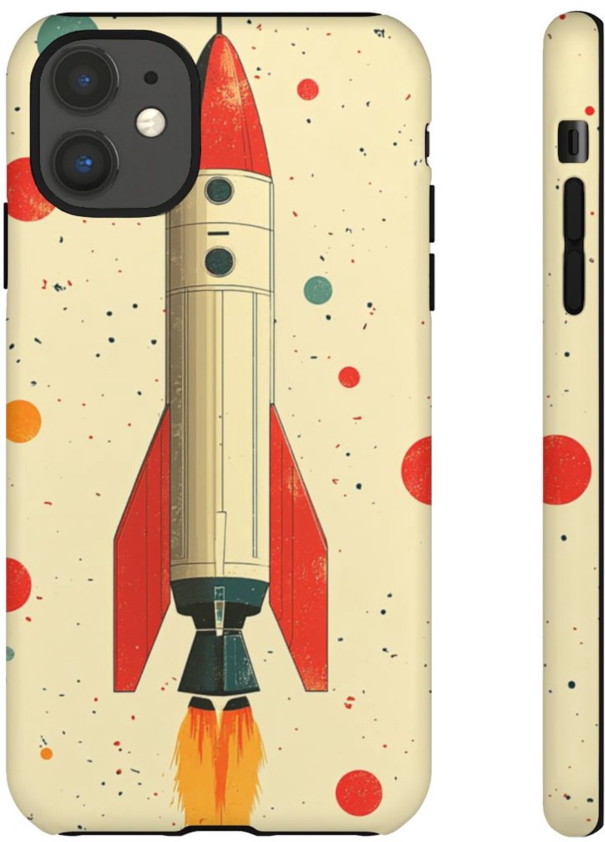 Retro Raketpatroon – Telefoonhoesje Geschikt voor iPhone 11