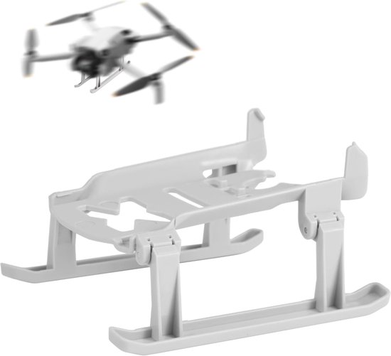 Landing Gear Extensions - DJI Mini 4 Pro - Accessoires - Lichtgewicht - Vouwbaar - Verlengde Poot Kit - Compatibel - Drone Landing Protector - Grijs