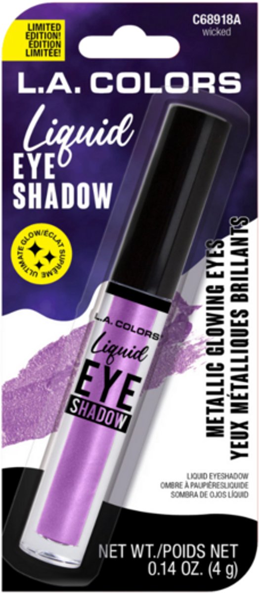 L.A. Colors - Liquid Eye Shadow - C68918A Wicked - Metallic Glowing Eyes - Oogschaduw - 4 g