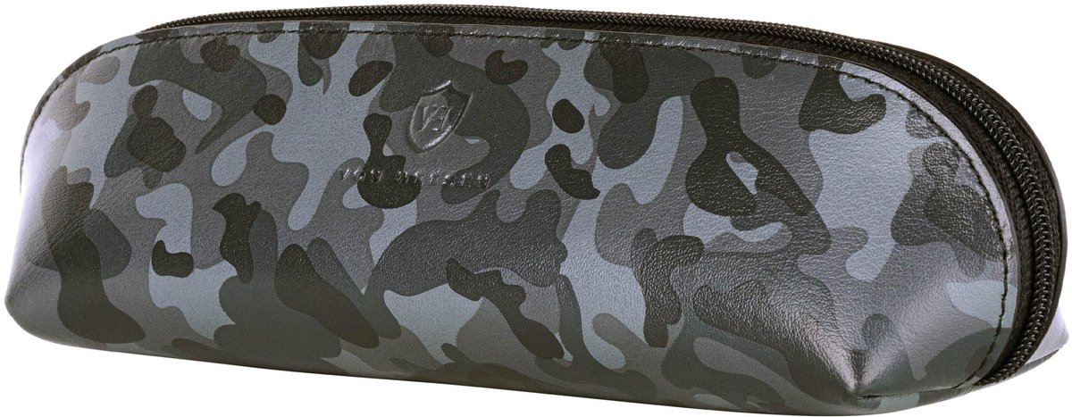 VON HEESEN® Etui van echt leer Etui van leer Etui voor pennen Etui voor school Etui Uni-etui (camouflage)