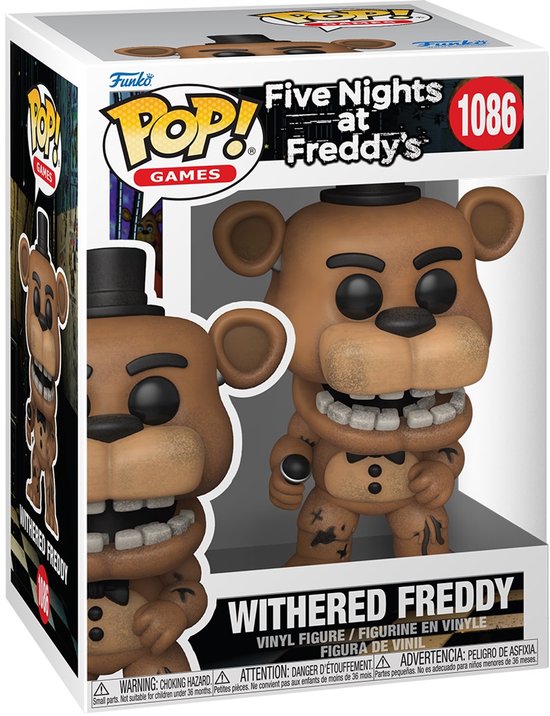 Five Nights At Freddy's Withered Freddy (Games) vinylfiguur 1086 Unisex Funko Pop! - Neutraal - Standard