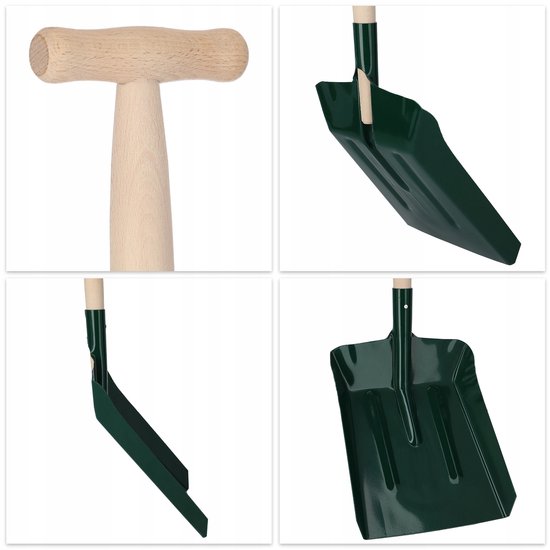 KADAX Schep, koolstofschep, schep met ergonomische steel, schep met stevige handgreep, robuuste schop voor as, kolen, koolstof, tuingereedschap, tuinspade (houten steel) van Merkloos	 — afbeelding 2