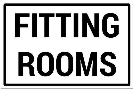 Repoting Room Sticker Fitting rooms sticker - 45 x 30 cm | bol