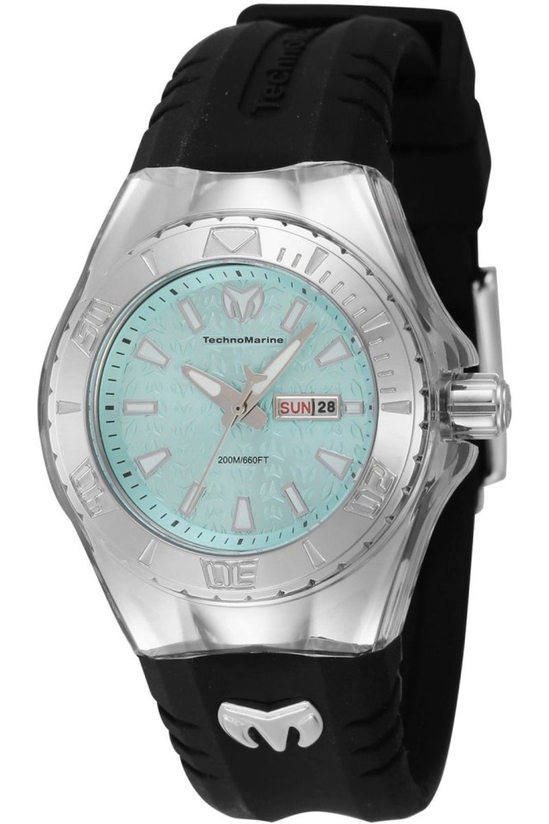 TechnoMarine Cruise TM-122018 Dames Horloge - Waterdicht - Analoog - Quartz Uurwerk - Roestvrij Staal met blauwe Wijzerplaat - 36mm