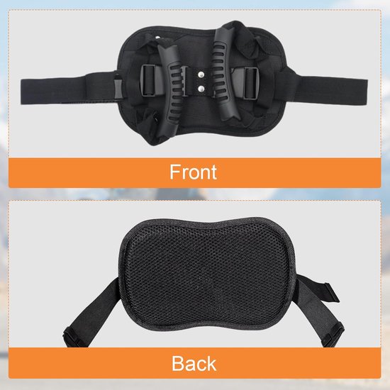 Veiligheidsgordel voor motorfiets, verstelbare handgreep, antislip riem, veiligheidsgordel voor kinderen en passagiers, zwart van Merkloos — afbeelding 4