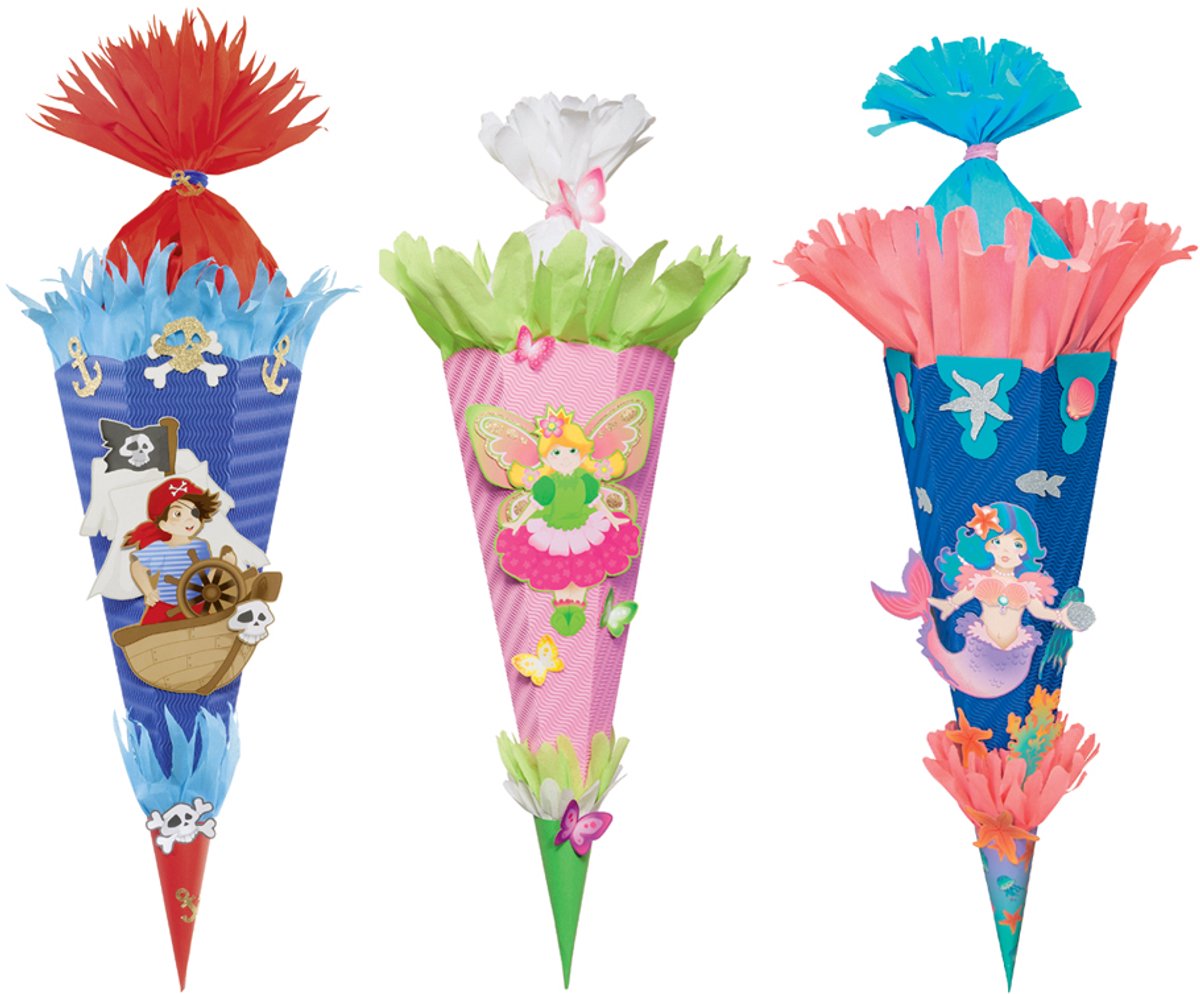 folia Schoolkegel karton, 3D-golfkarton, zeshoekig, blauw