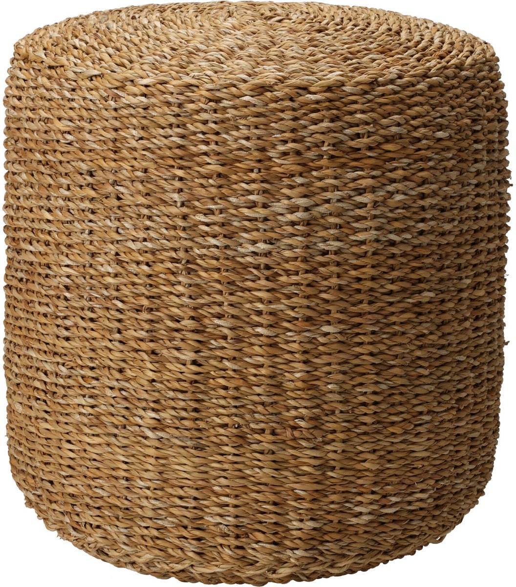 Home&Styling - Poef - rond - Ø40x38 - cm - zeegras - naturel