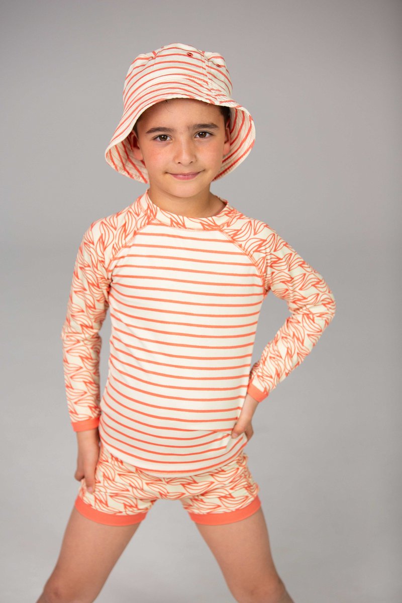Ducksday - Zwemshirt voor kinderen - UV - werend UPF50+ - Rashguard met lange mouwen - unisex - Ondo - 134/140 — afbeelding 2