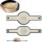 2 stuks Bakmat voor Nederlandse Oven-Lange Handvatten Deeg Mat-Broodslinger-sling bakmat-Siliconen- Broodbakmat-voor airfryer, oven en magnetron