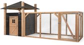 Bol.com Kippenhok Niek XL - Kippenren - Kippenhok met ren - Kippenren voor buiten - Kippenhok voor buiten - hooiberg - hout in s... aanbieding