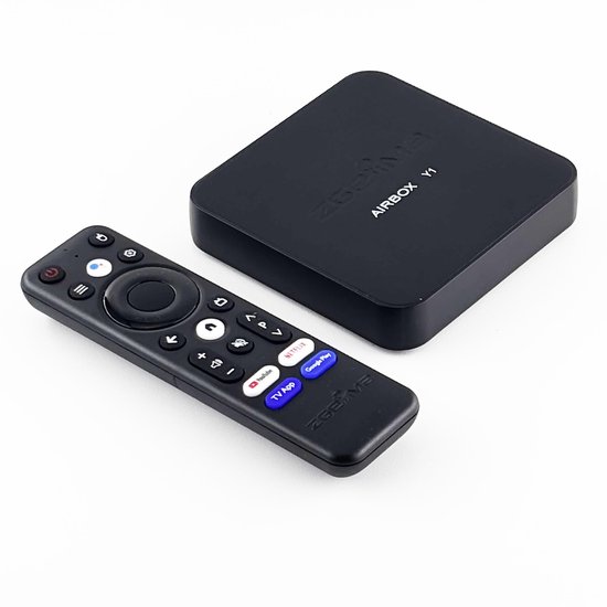 Zgemma AIRBOX Y1 4K HDR Android TV Box - TVApp - UHD - Google Assistant - Chromecast - Dual-Band WiFi 5 - Netflix, Prime Video, Disney+, Youtube, IPTV etc.