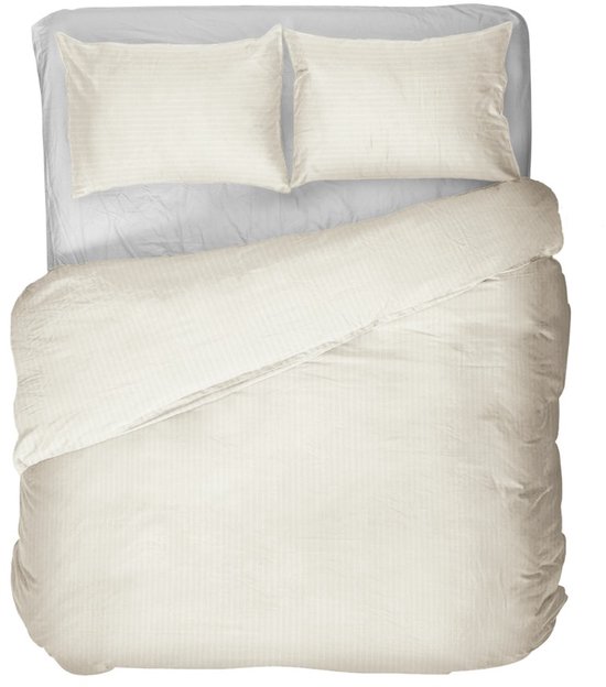 Kayori Elin Dekbedovertrek Katoensatijn - 140x200-220 cm +1 sloop - Eenpersoons - Offwhite van Merkloos — afbeelding 3