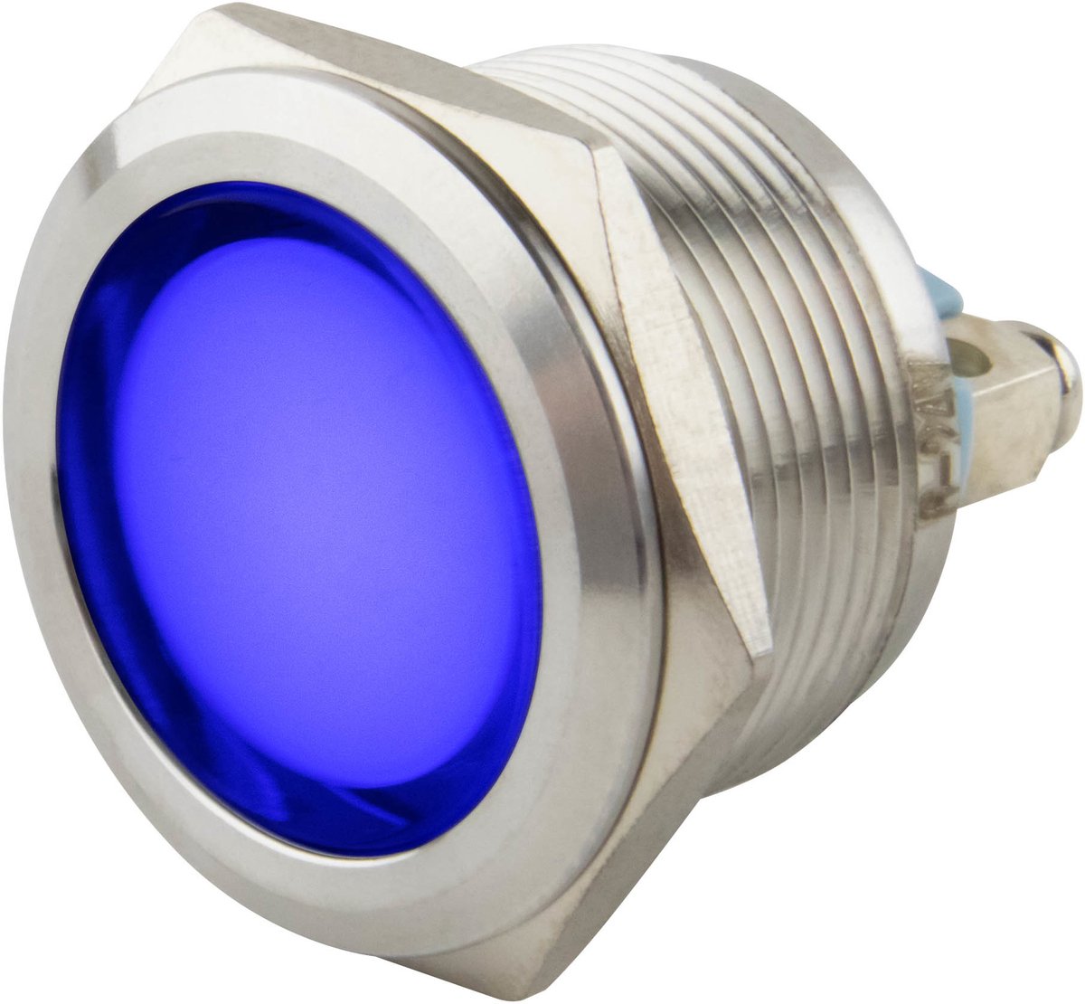 Led indicator | ø 22 mm. | 6-24 Volt DC/AC | Blauwe uitvoering