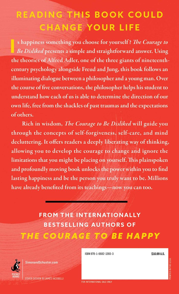 The Courage to Be Disliked - back cover