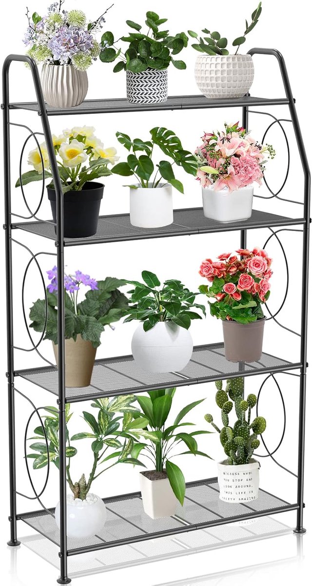 MKSS® Plantentafel - Plantenrek Buiten - Plantensteun - Plantenstandaard - Hout
