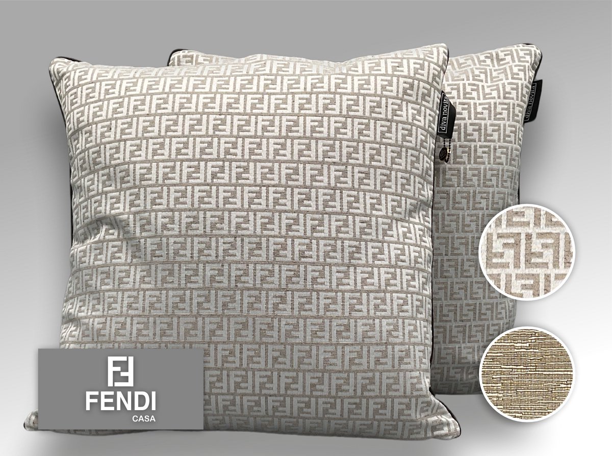 Fendi - Kwaliteits sierkussen gemaakt van originele Fendi Casa stof