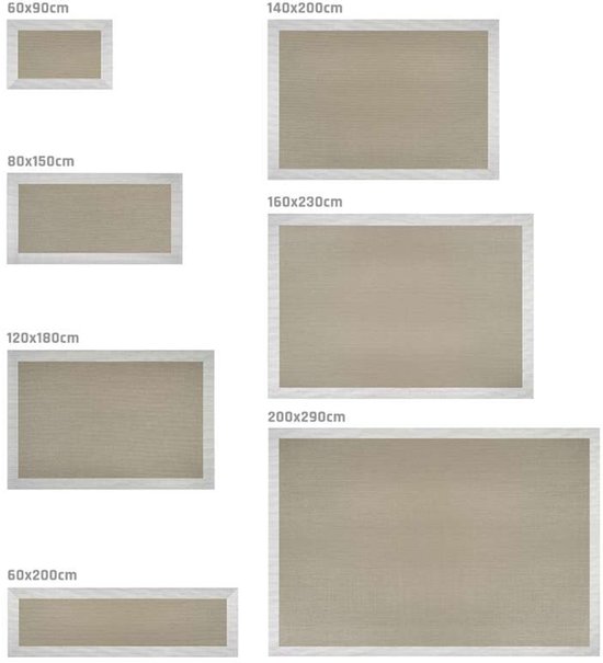 Storesdeco Premium vinyl vloerkleed, antislip, binnen/buiten - beige Wit, 60 x 90 cm — afbeelding 4