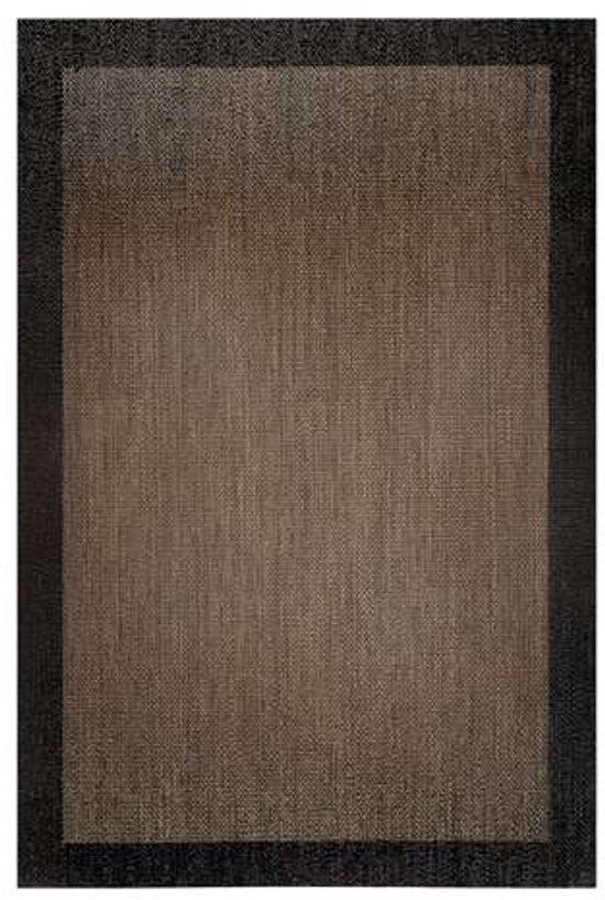 Vloerkleed binnen en buiten, Antislip - Uni Houtskool Grijs - 120cm x