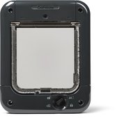 Cat Mate Vergrendelbaar Microchip Kattenluik - met 4-vergrendelingsstanden - 24,6 cm x 19,7 cm - Enkel of meervoudig glas, houten en UPVC/metalen deuren, wanden - Grijs 360G